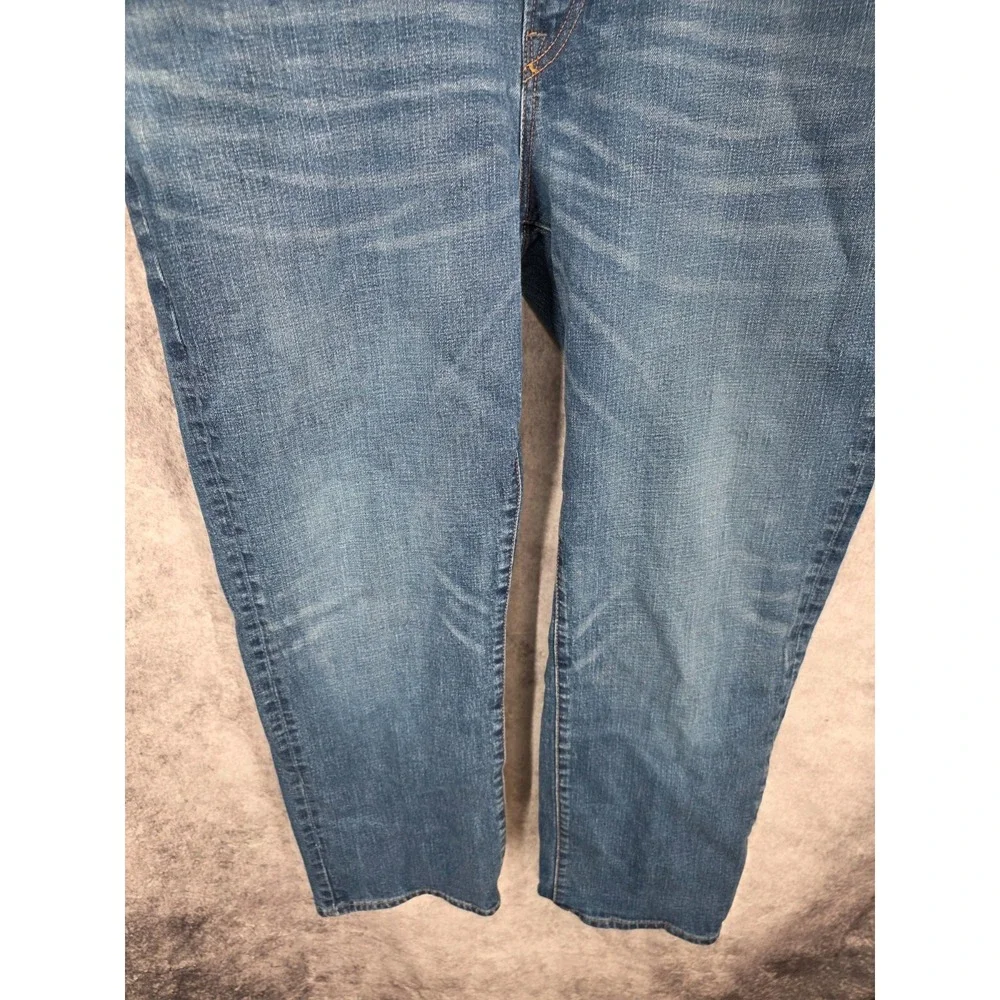 Buffalo David Bitton Jeans Mens 40 X 30 Blue Driven Relaxed Straight Whiskers